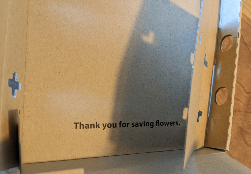 Thank you for saving flowers.