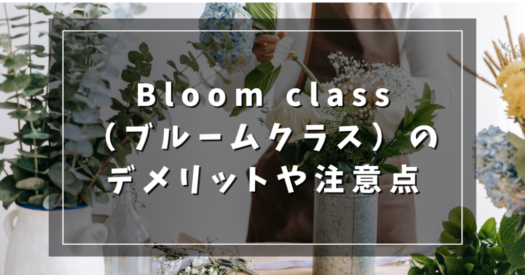Bloom class（ブルームクラス）のデメリットや注意点